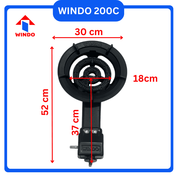 Kích thước bếp công nghiệp Windo 200C