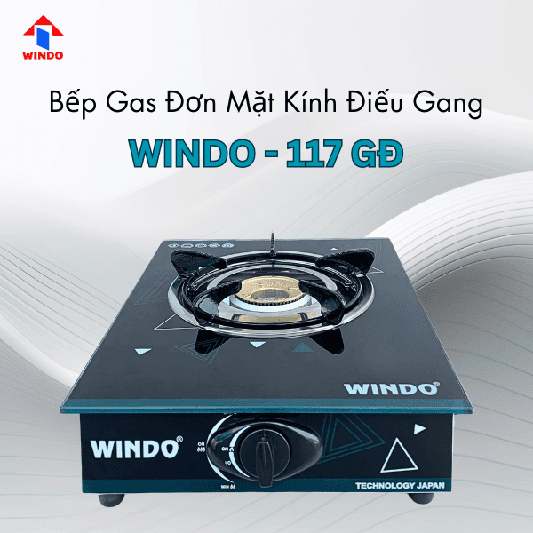 Bếp gas đơn điếu gang Windo - 117