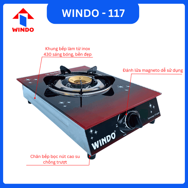 Bếp gas đơn sử dụng đánh lửa Magneto