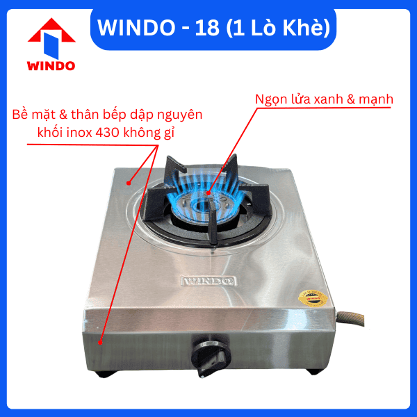 Họng và mâm chia lửa bếp gas 1 lò khè được đúc nguyên khối chất liệu gang