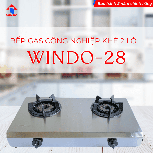 Bếp gas khè Windo 2 lò