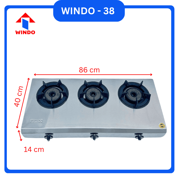 Kích thước bếp gas khè Windo - 38