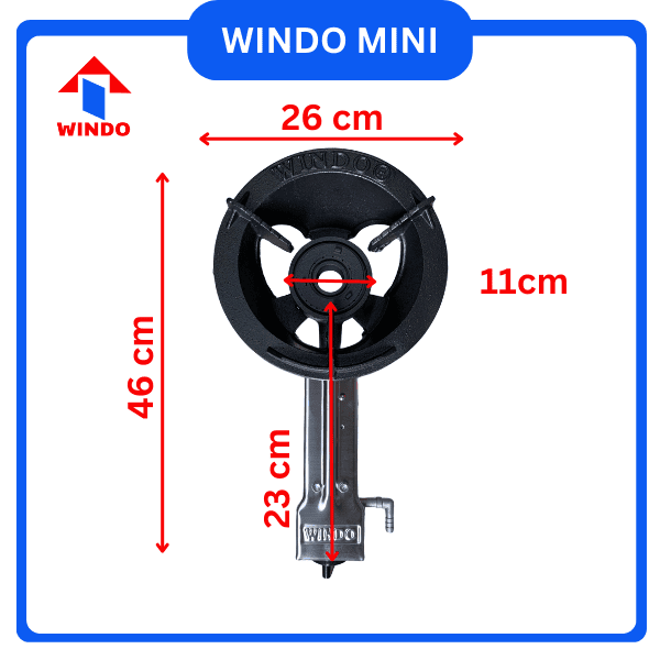 Kích thước bếp khè mini Windo