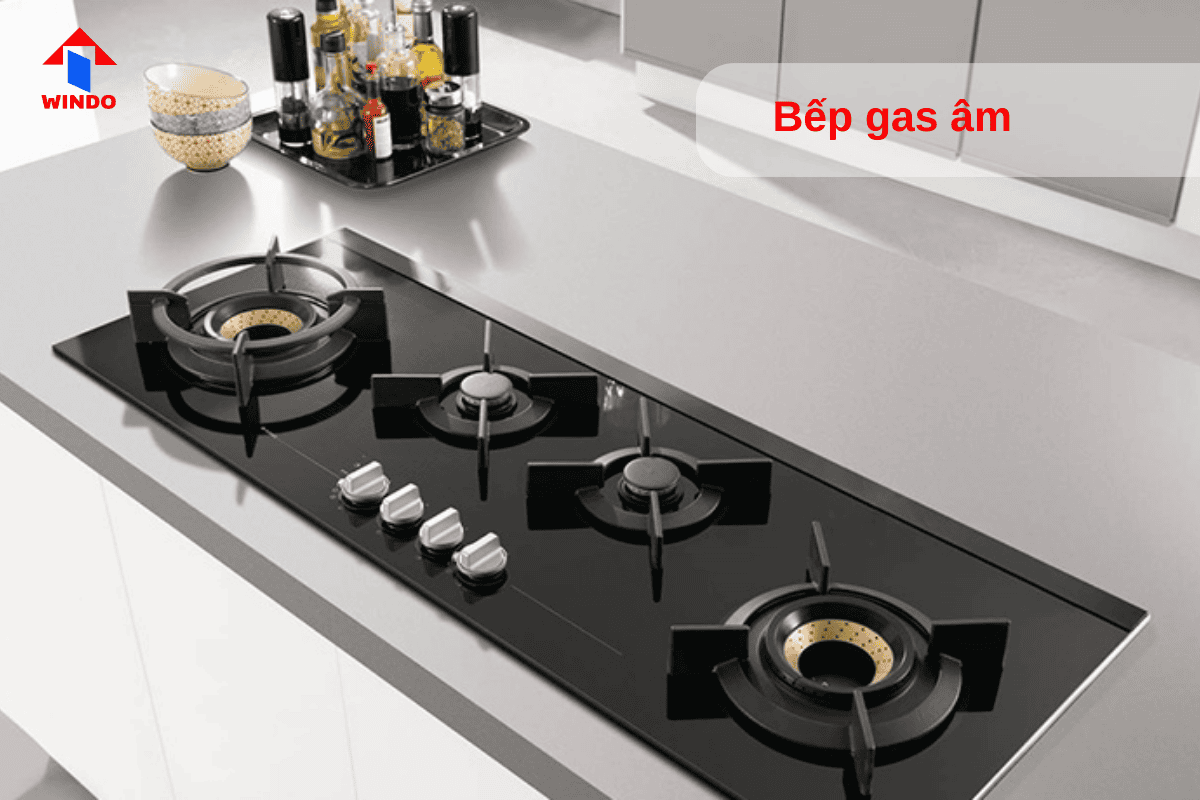 Bếp gas âm cho không gian bếp sang trọng