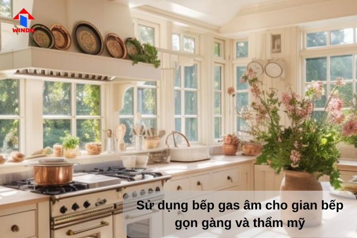 Bếp gas âm có tính thẩm mỹ cao lại tiết kiệm diện tích