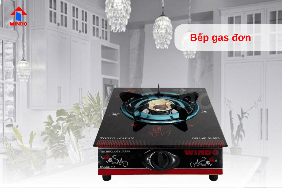 Bếp gas đơn tiết kiệm diện tích nấu nướng